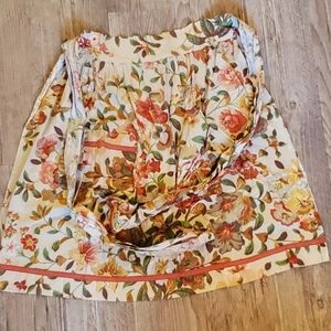 Vintage Autumn Floral Waist Apron